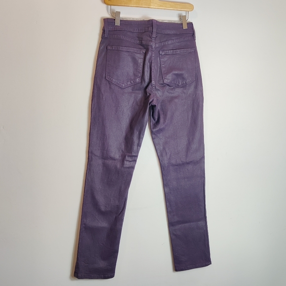NYDJ Omni Coated Skinny Jeans in Plum Size 10P - Picture 8 of 13